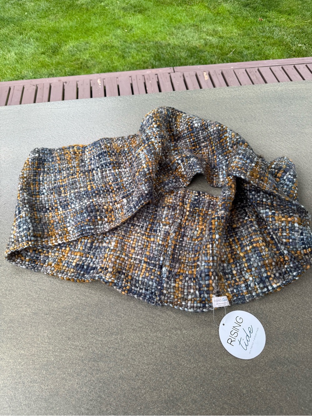 Rising Tide Women's Tweed Infnity Scarf in Multi-Color brown/ gray